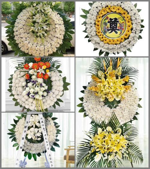 山东青岛平度市古岘镇前李道村花圈速递